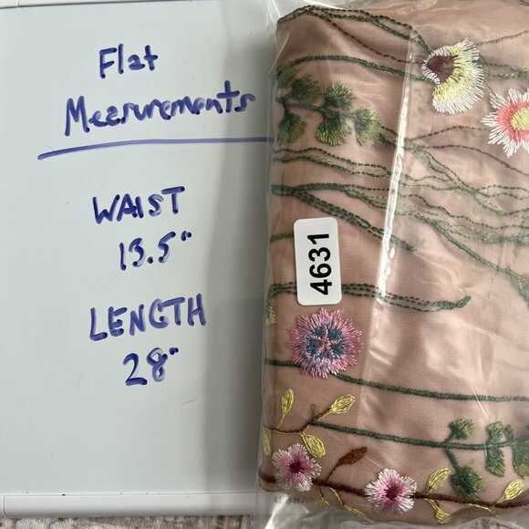 Eva Franco Floral Embroidered La Fayette Skirt Waverly Garden sz 6 Anthropologie - Picture 5 of 5